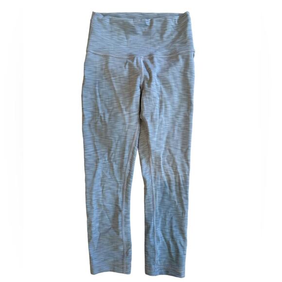 Lululemon Wunder Train HR Crop Leggings Heathered Peri Purple Size 4 - Picture 6 of 9